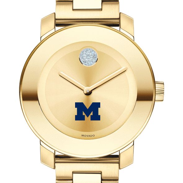 University of Michigan Women's Movado Gold Bold