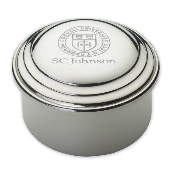 SC Johnson College Pewter Keepsake Box - Image 1