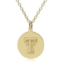 Texas Tech 18K Gold Pendant & Chain