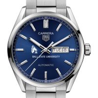 Ball State Men's TAG Heuer Carrera with Blue Dial & Day-Date Window