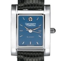 UVA Women's Blue Quad Watch with Leather Strap