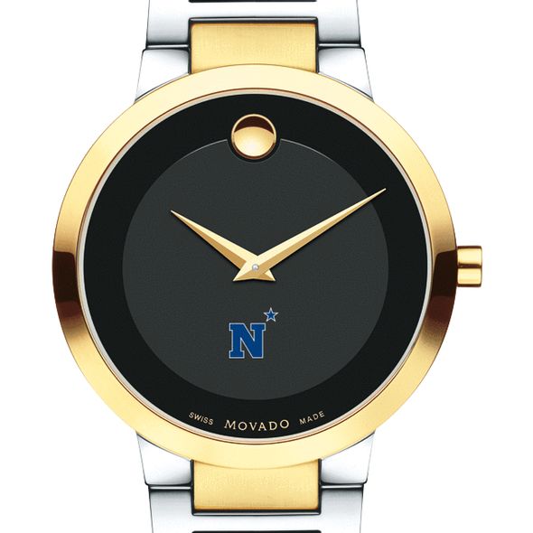 US Naval Academy Men's Movado Two-Tone Modern Classic Museum with Bracelet