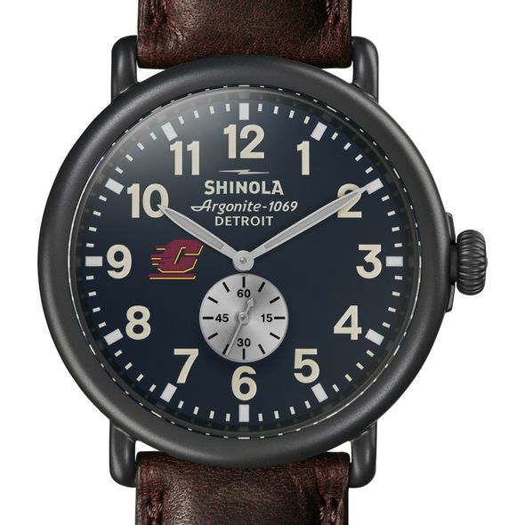 Central Michigan Shinola Watch, The Runwell 47mm Midnight Blue Dial - Image 1