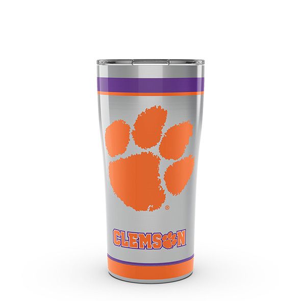 Clemson 20 oz. Stainless Steel Tervis Tumblers with Hammer Lids - Set of 2 - Image 1