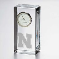 Nebraska Tall Glass Desk Clock by Simon Pearce