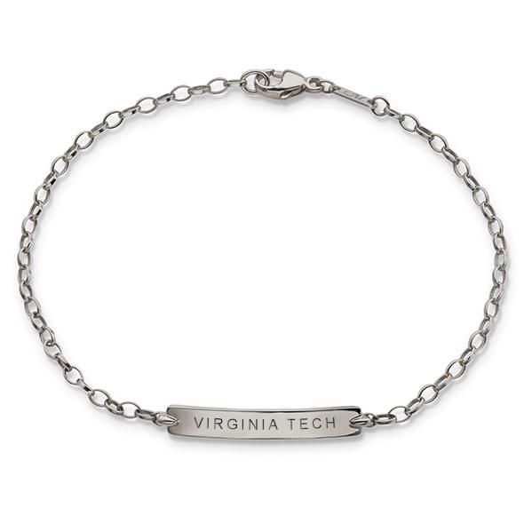 Virginia Tech Monica Rich Kosann Petite Poesy Bracelet in Silver - Image 1