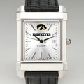 University of Iowa Men's Collegiate Watch with Leather Strap - Image 1