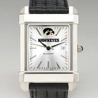 University of Iowa Men's Collegiate Watch with Leather Strap