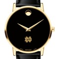 University of Notre Dame Men's Movado Gold Museum Classic Leather - Image 1