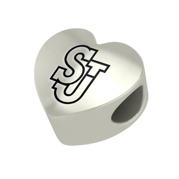 St. John's University Heart Shaped Bead
