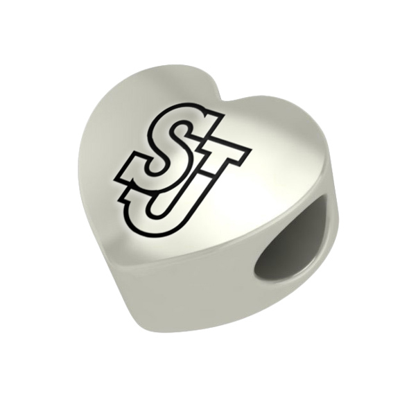 St. John's University Heart Shaped Bead