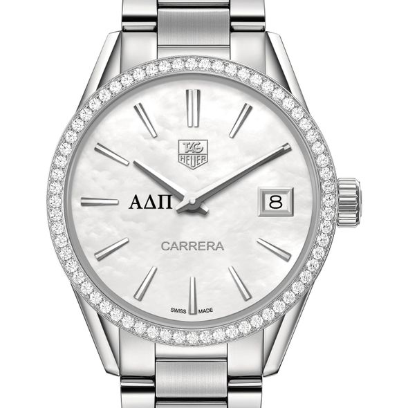 ADP W's TAG Heuer Steel Carrera w MOP Dial & Diamond Bezel