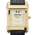 University of Miami Men's Gold Quad with Leather Strap - Image 1