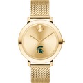 Michigan State Women's Movado Bold Gold with Mesh Bracelet - Image 2