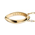 US Air Force Academy Monica Rich Kosann Poesy Ring Necklace in Gold - Image 3