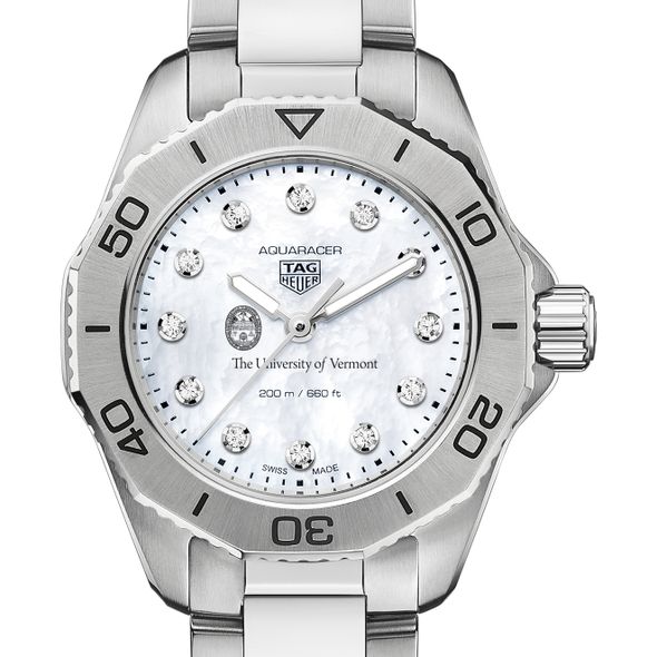 Vermont Women's TAG Heuer Steel Aquaracer with Diamond Dial - Image 1