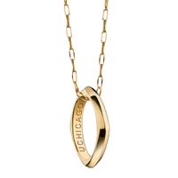Chicago Monica Rich Kosann Poesy Ring Necklace in Gold