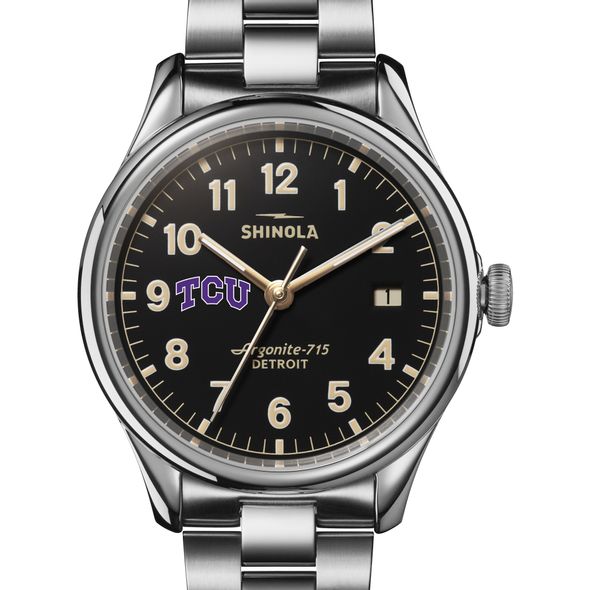 TCU Shinola Watch, The Vinton 38mm Black Dial - Image 1