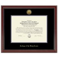 Holy Cross Diploma Frame - Gold Medallion - Image 1