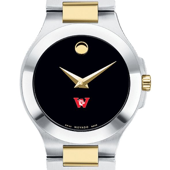 Wesleyan Women's Movado Collection Two-Tone Watch with Black Dial - Image 1