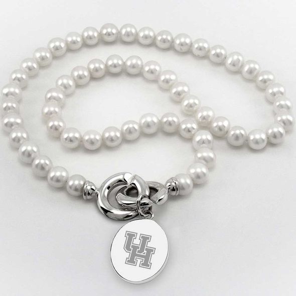 Houston Pearl Necklace with Sterling Silver Charm - Image 1