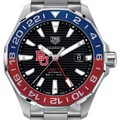 click to view BU Men's TAG Heuer Automatic GMT Aquaracer with Black Dial and Blue & Red Bezel - Image 1