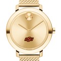 Oklahoma State Women's Movado Bold Gold with Mesh Bracelet - Image 1