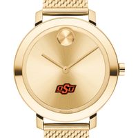Oklahoma State Women's Movado Bold Gold with Mesh Bracelet