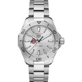 Ohio State Men's TAG Heuer Steel Aquaracer with Silver Dial - Image 2