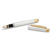 Berkeley Fountain Pen in Sterling Silver with Gold Trim