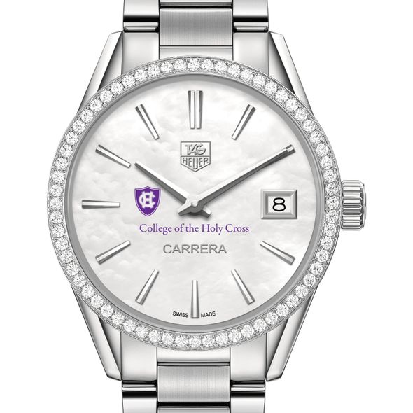 Holy Cross Women's TAG Heuer Steel Carrera with MOP Dial & Diamond Bezel