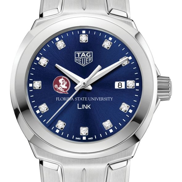 Florida State University Women's TAG Heuer Link with Blue Diamond Dial