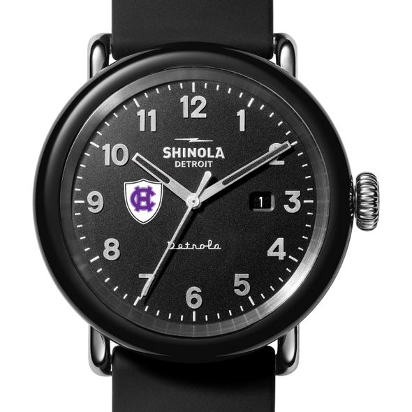 Holy Cross Shinola Watch, The Detrola 43mm Black Dial at M.LaHart & Co. - Image 1