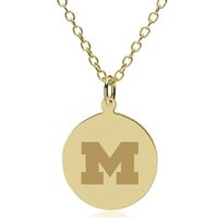 Michigan 14K Gold Pendant & Chain