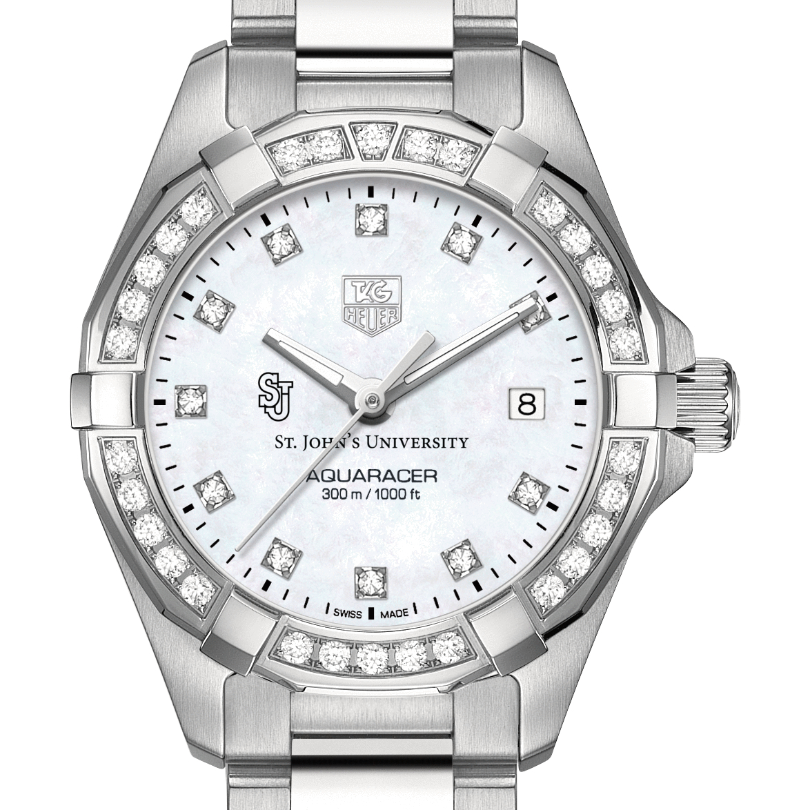 St. John's W's TAG Heuer Steel Aquaracer with MOP Dia Dial & Bezel