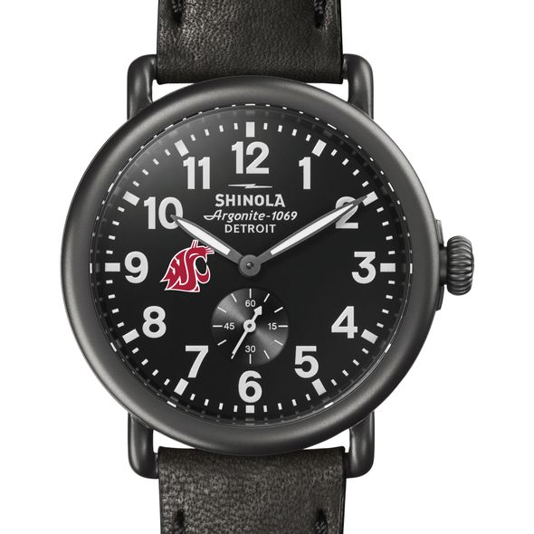 WSU Shinola Watch, The Runwell 41mm Black Dial - Image 1