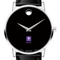 NYU Men's Movado Museum with Leather Strap - Image 1