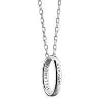 Villanova University Monica Rich Kosann "Carpe Diem" Poesy Ring Necklace in Silver
