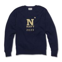 USNA Class of 2023 Navy Blue and Gold Sweater by M.LaHart