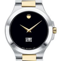 SLU Men's Movado Collection Two-Tone Watch with Black Dial