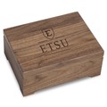 East Tennessee State University Solid Walnut Desk Box - Image 1