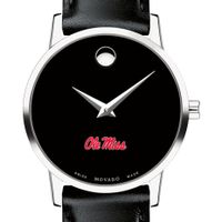 Ole Miss Women's Movado Museum with Leather Strap