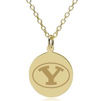 BYU 18K Gold Pendant & Chain