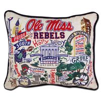 Ole Miss Embroidered Pillow