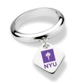 New York University Sterling Silver Ring with Sterling Tag - Image 1