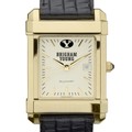 BYU Men's Gold Quad with Leather Strap - Image 1
