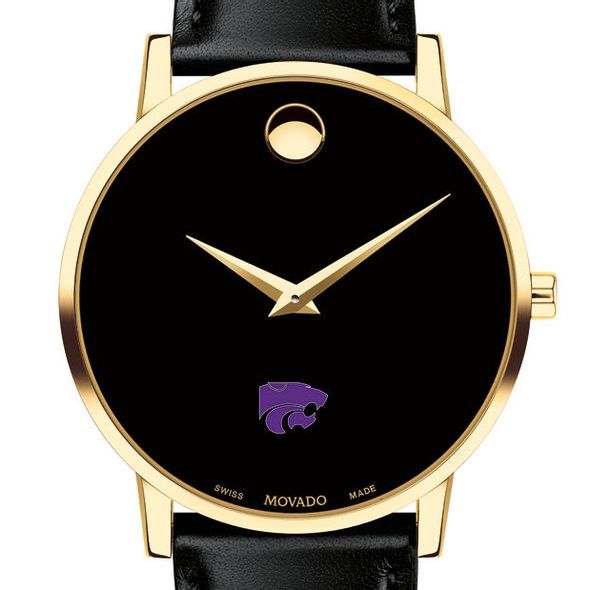 Kansas State Men's Movado Gold Museum Classic Leather - Image 1