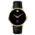 Kansas State Men's Movado Gold Museum Classic Leather - Image 2