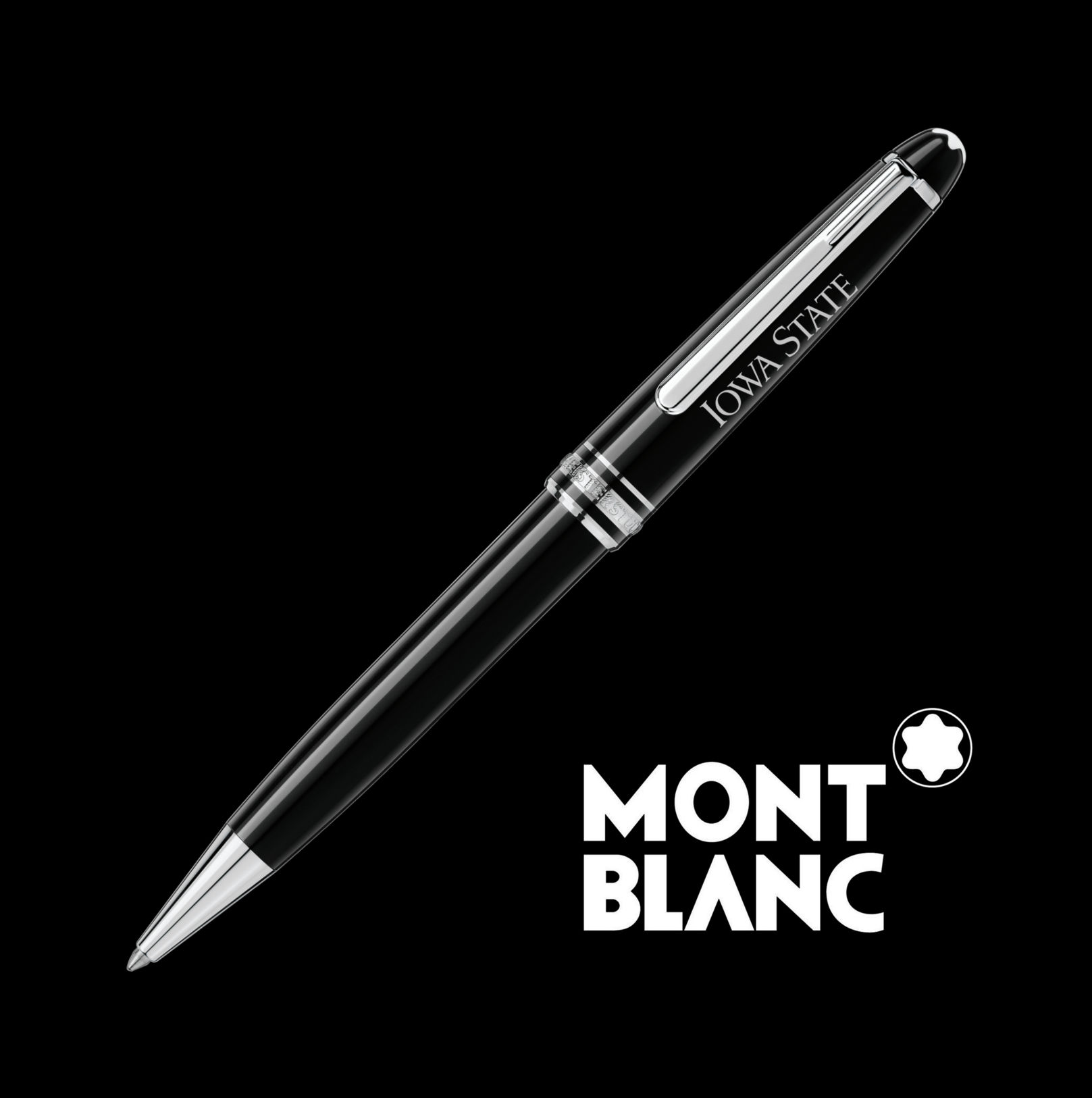 Iowa State Montblanc Meisterstück Classique Ballpoint Pen in Platinum