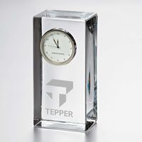 Tepper Tall Glass Desk Clock by Simon Pearce